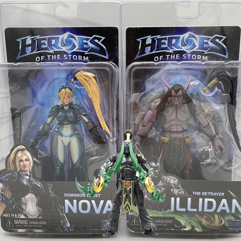 

WOW Demon Hunter Illidan Heroes Of The Storm Sylvanas Nova Tyrael Arthas Illidan PVC Action Figure Collectible Toys Desk Decor