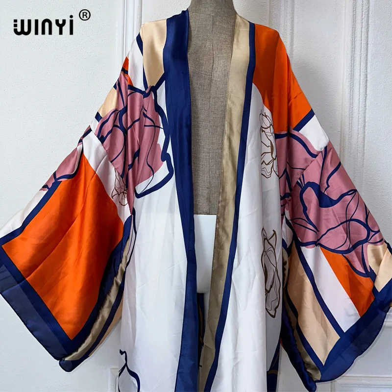 WINYI summer kimono africa new BOHO print dress maxi dress Bloggers recommend cardigans beach cover-ups abaya dubai luxury