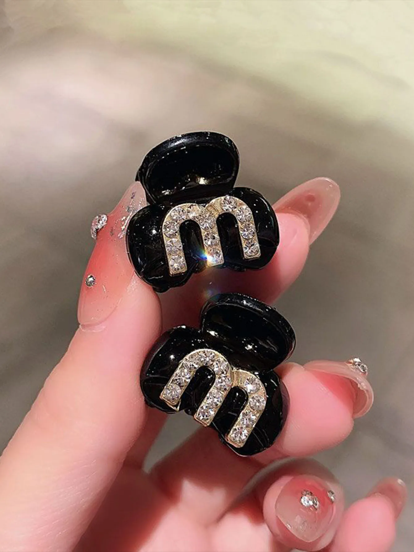 Neue Acryl Strass Pony Seite Haar Clip Stirn Clip Glänzenden Kopfschmuck Haar Clip Greifen Frauen Mädchen Haar Stil Zubehör – Detail 9