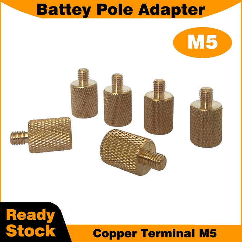 M5 Battery Pole Adapter Brass Terminal for Lithium Battery Case Battery Plastic Shell Positive and Negative Poles