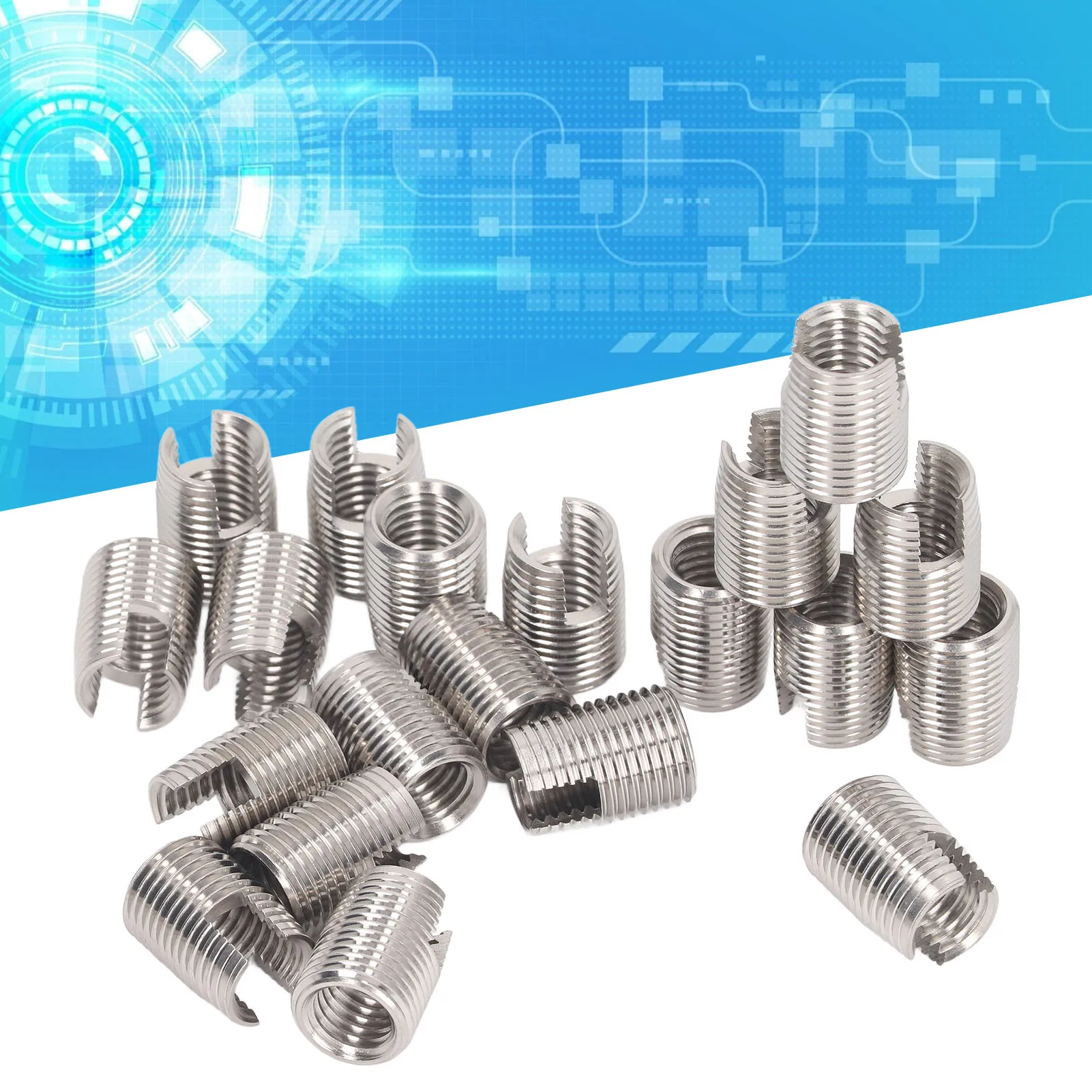 

Slotted Thread Insert Slotted Self Tapping Threaded Insert Stainless Steel M16 X 1.5 22mm Thread Insert for Automobile