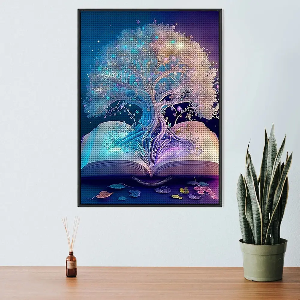 Pittura diamante 5D fai da te fantasia luna albero paesaggio trapano completo strass mosaico ricamo prodotti fatti a mano decorazioni per la casa