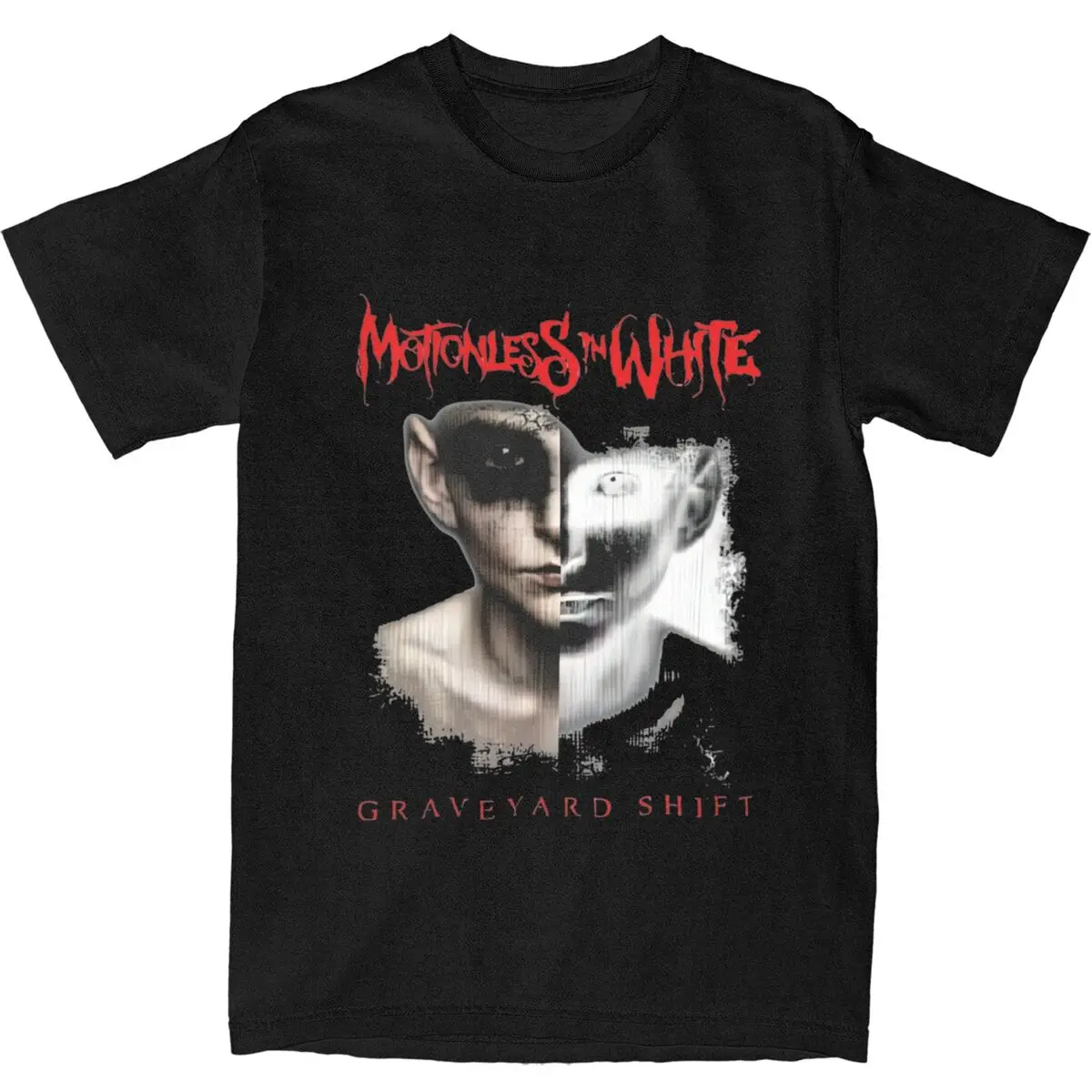 Men\'s Motionless In White T Shirts chris motionless skull metalcore Cotton Clothes Summer Streetwear T-Shirt Harajuku Tee Shirt