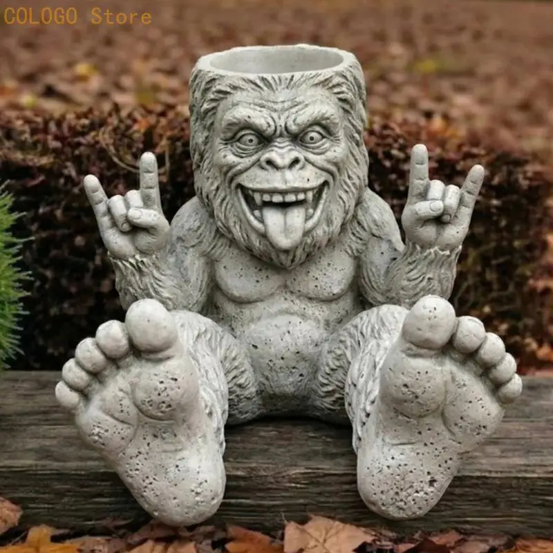 Large Bigfeet Succulents Pots,Indoor/Outdoor Bigfeet Planter,Unique Cactuses/Bonsais Resin Flower Pots Garden Home Decors D0LD