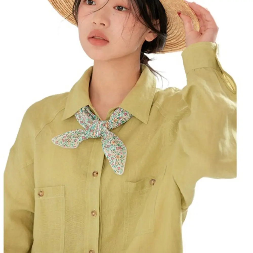 

Bag Scarfs Accessories Korean Style Scarves Bandanas Sunscreen Female Printed Scarf Flower Silk Scarf Square Scarf Hair Band