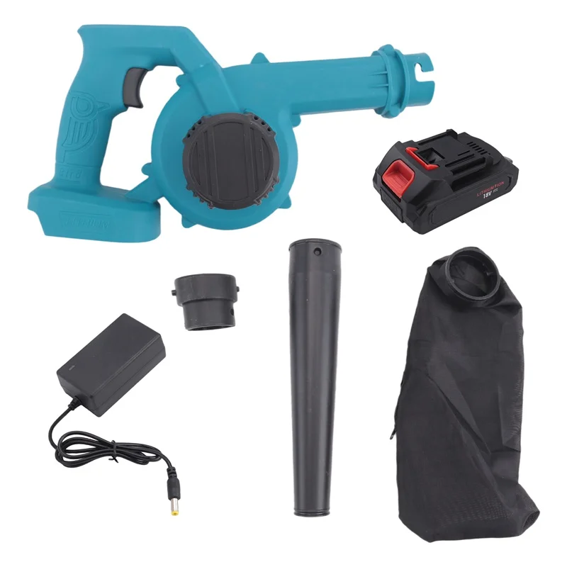 

Cordless Portable Electric Air Blower Rechargeable Lithium Battery for Dust Removal Snow Blower Leaf Blower US Plug-AT35