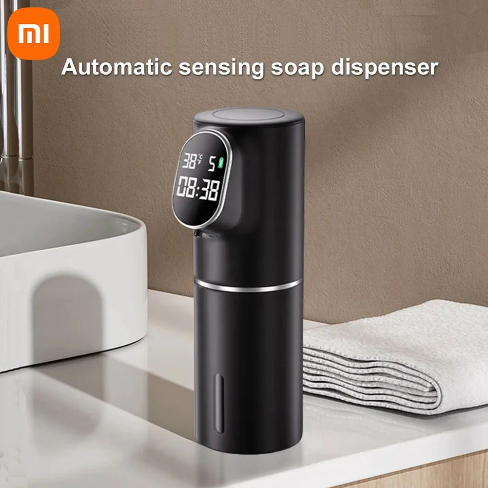 

Автоматические дозаторы пенного мыла Xiaomi со светодиодным дисплеем, дозатор мыла, 5-уровневый регулируемый 2 в 1, настольный настенный дозатор для ванной комнаты