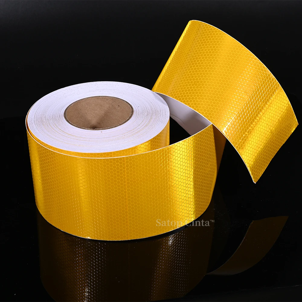 10cm*5m Waterproof Reflective Tapes Self-Adhesive White Red Fluorescent Yellow Outdoor Safety Caution Reflector Stickers For Car