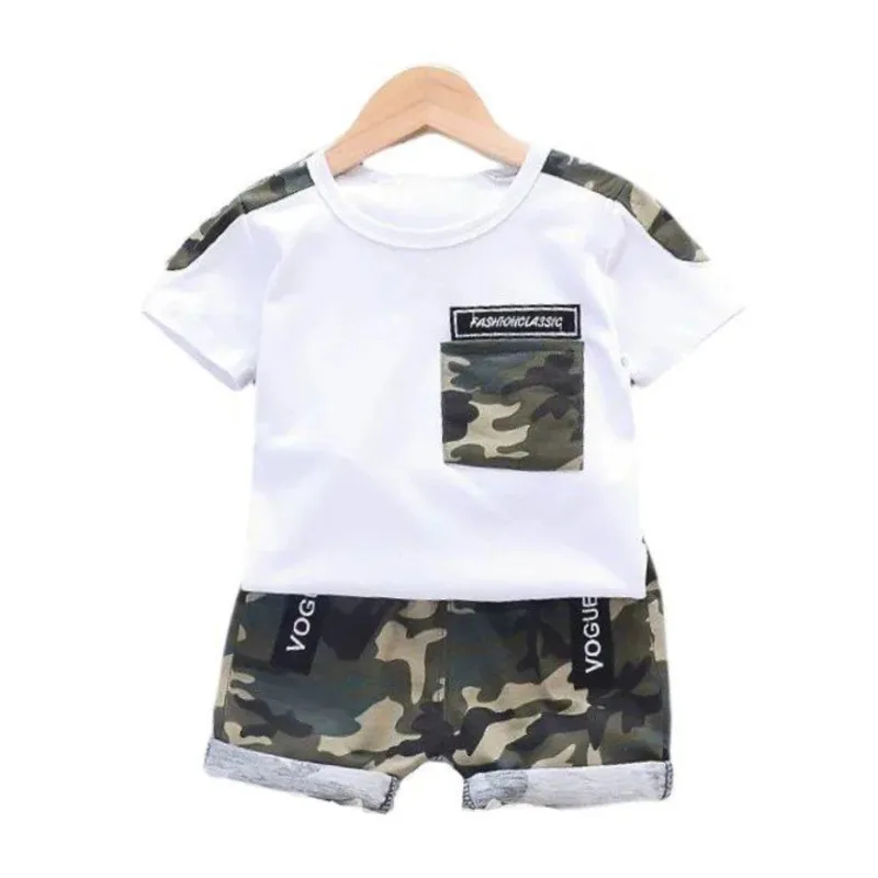 Nuova estate vestiti della neonata bambini ragazzi t-shirt sportiva pantaloncini 2 pz/set bambino Costume Casual abbigliamento infantile tute per