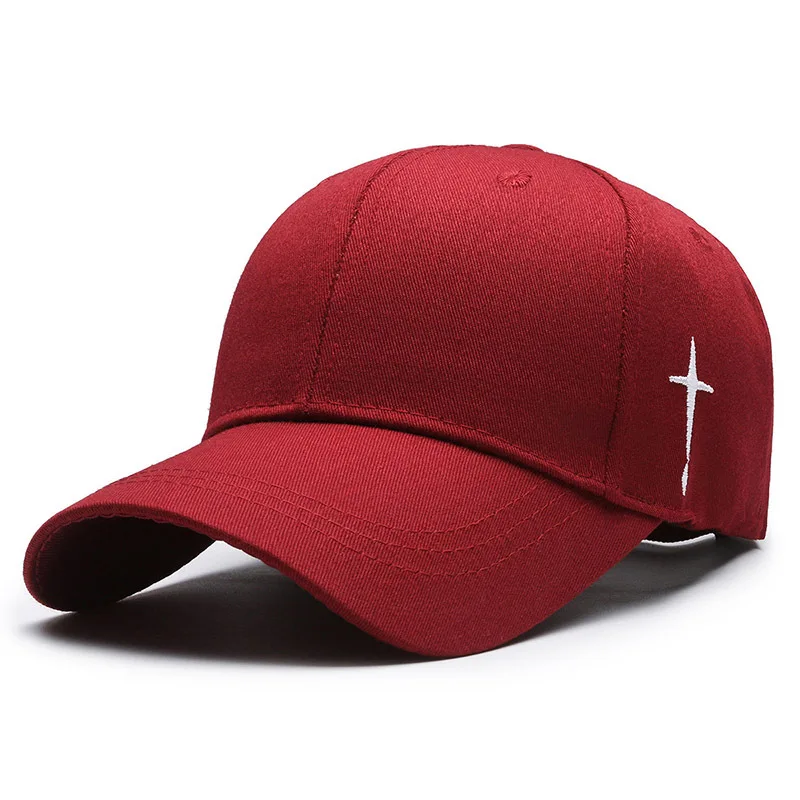 Unisex Simple Cross Water Drop Embroidery Baseball Cap Hip Hop Dad Hats Adjustable Sunscreen Hat Casual Snapback Caps For Men