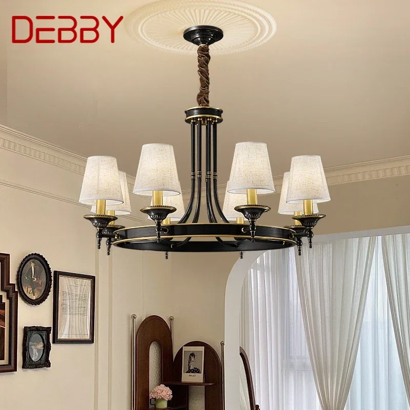 

Американская латунная Подвесная лампа DEBBY, европейская роскошная гостиная, столовая, спальня, вилла, пример отеля Room, люстра