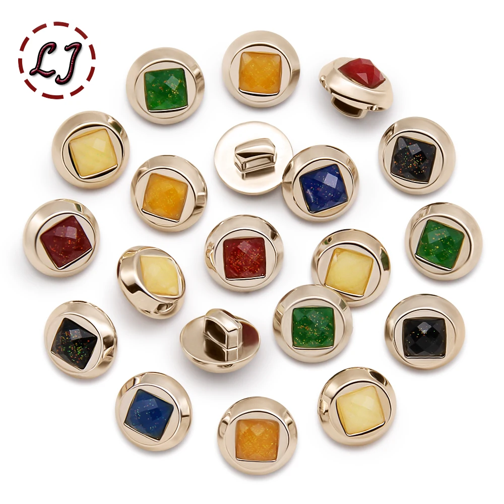 30pcs/lot 11mm Fashion Gold Small Plastic Buttons For Shirt Women Men Sweaters Clothing Sewing Button Handmade DIY Accessories