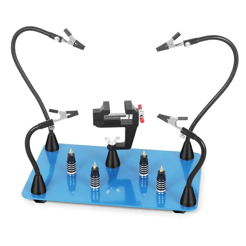 Adjustable Magnetic Vise Clamp Soldering Helping Hands Tool with Third Hand PCB Holders Precise Operations and Stability