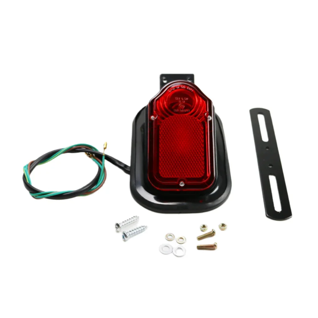 Black Motorcycle Tombstone Brake Tail Light Lamp For Honda Kawasaki Suzuki Yamaha Harley Cruiser Custom