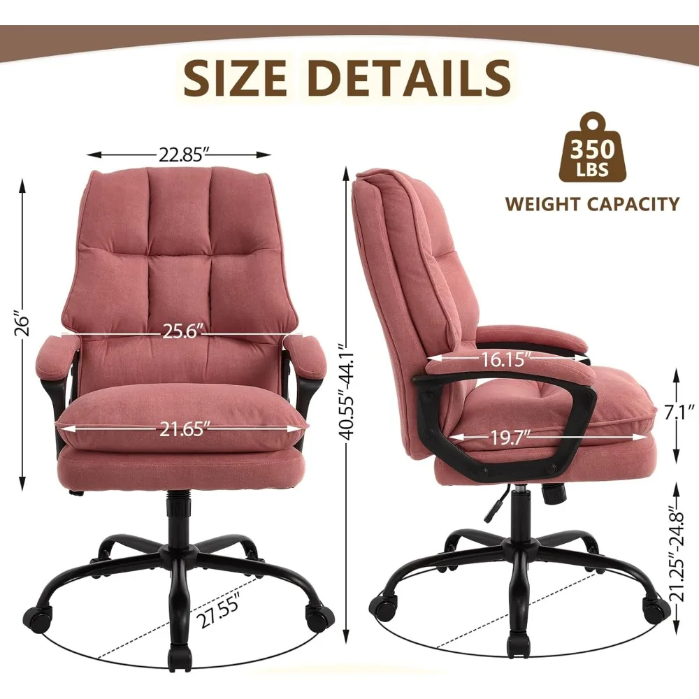 Ergonomically Designed Cushioned Office Chair for Extended Use with Adjustable Height for Executives