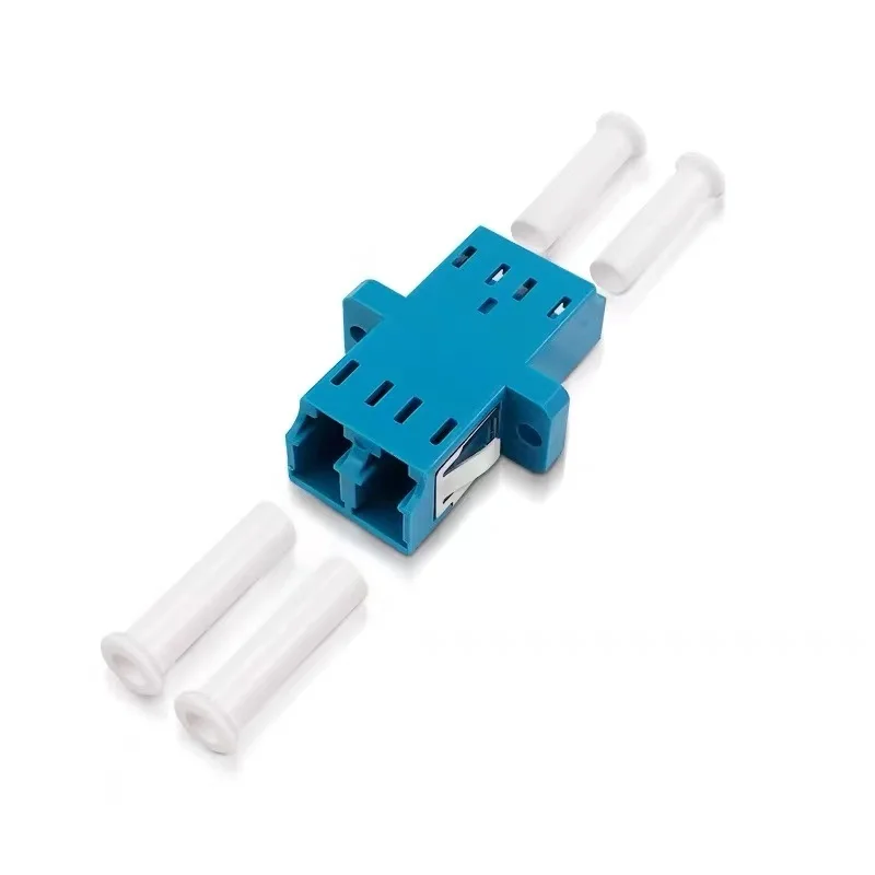 LC UPC duplex Fiber Optic Connector Adapter Simplex DulplexFootprint Blue Fiber Coupler DX connector SM Flange 0.2db ftth tool