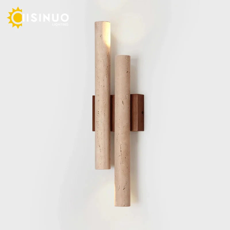 Vintage grotte pierre applique pierre jaune naturelle Wabi-sabi éclairage haut-bas pour la maison Bedeise salon escalier couloir Dec