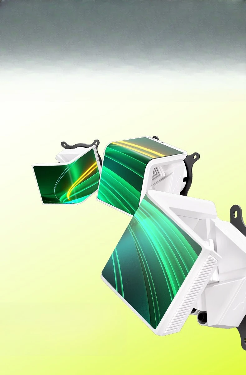 Water cooled cpu radiator curved display 3D computer fan