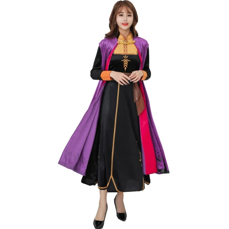Disfraz de Anna de Frozen 2, Vestido de Princesa para Adultos, Traje para Halloween, Actuaciones, Carnaval, Fiestas y Espectáculos
