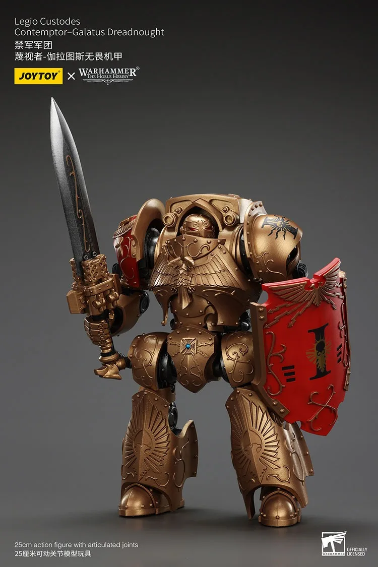 JOYTOY Warhammer "Horus Heresy" Legio Custodes Contemptor-Galatus & Achillus Dreadnought ตัวเลขการกระทําตุ๊กตาคอลเลกชัน