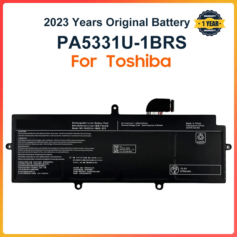 PA5331U-1BRS Laptop Battery For Toshiba Dynabook Portege A30-E A30-E-174 X30L-G X30L-G1331 A30-G A40-E A40-E-1D6