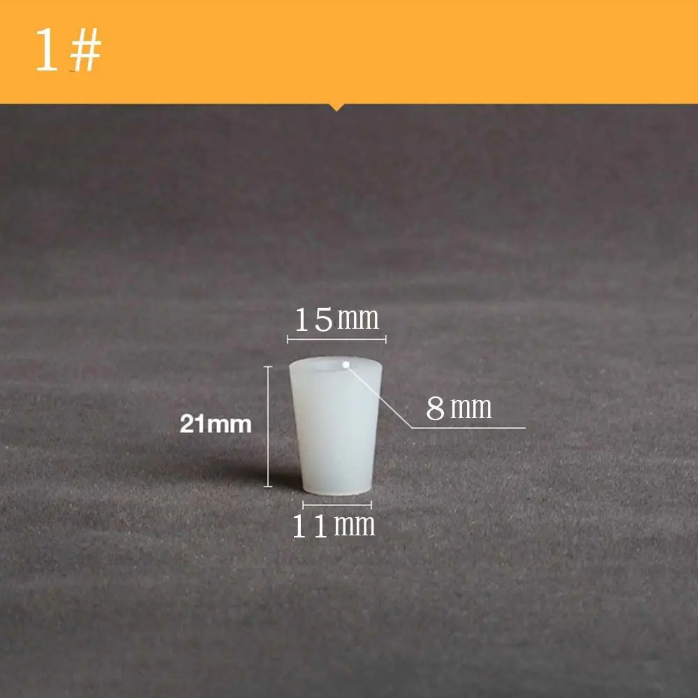 Hollow Wide Mouth Bottle Water Pipe Silicone Fermenter Cover Silicone Plug Bottle Stopper Test Tube