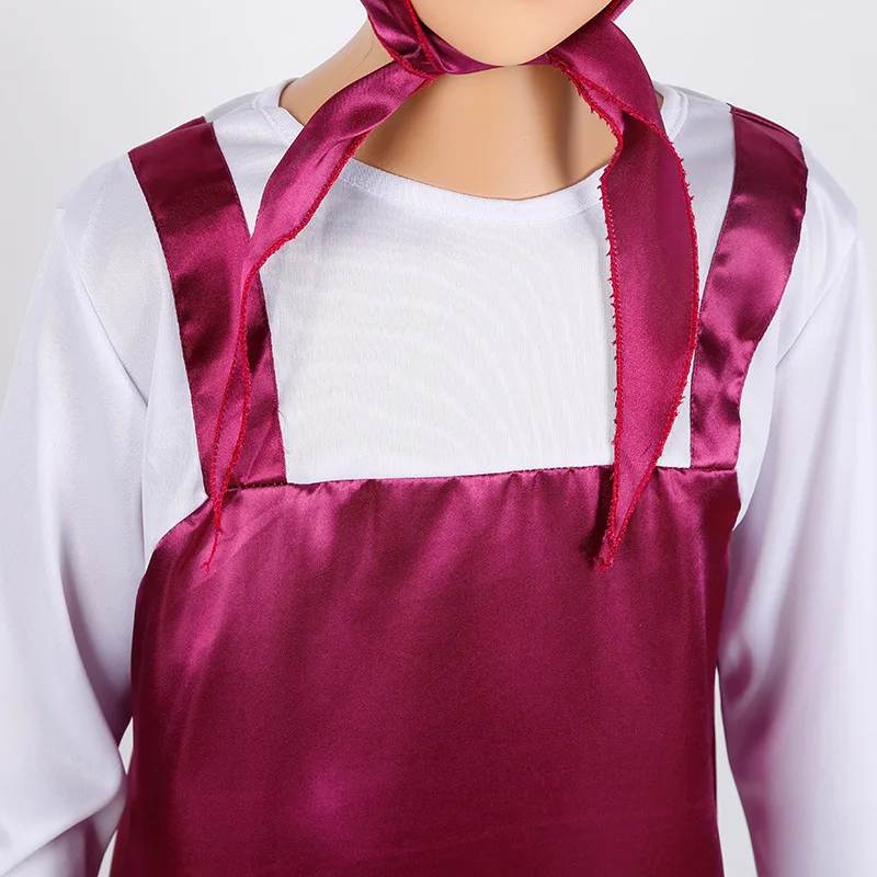 MMMaaasha 코스프레 애니메이션 의상 소녀 핑크 드레스 Tshirt 머리 스카프 코스프레 스커트 세트 카니발 드레스 파티 할로윈 여름