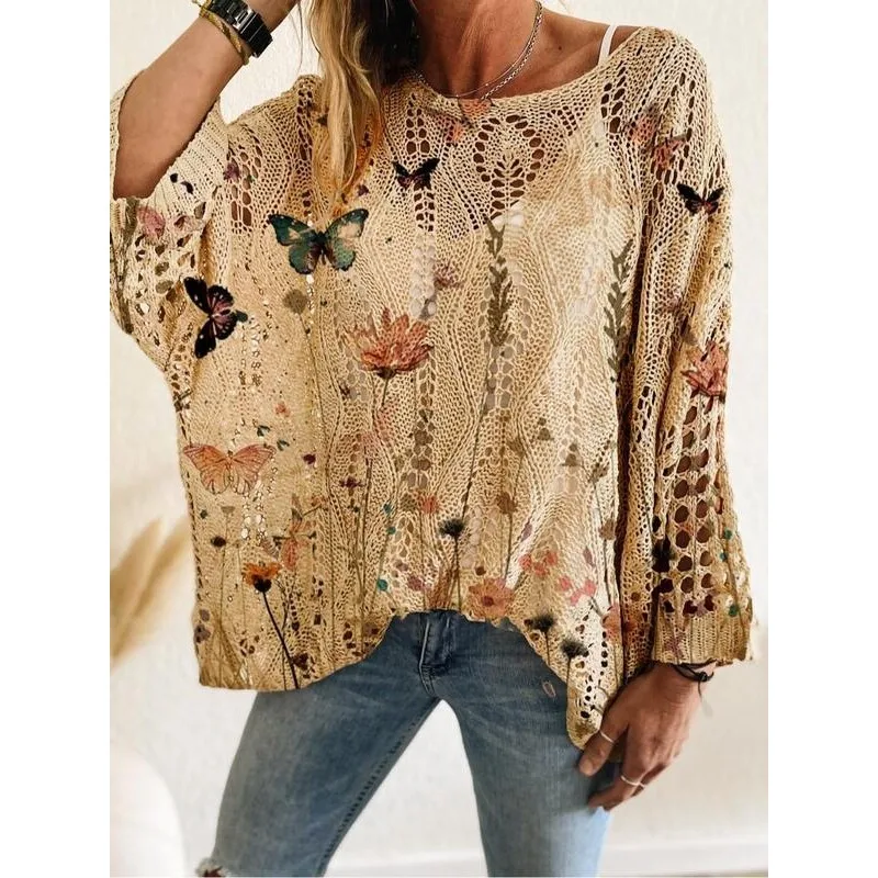 

Shoulder Bared Crochet Hook Needle Top Women's Lace Shirt Sleeveless Summer Fashion Trendy Casual Comfortable Breathable