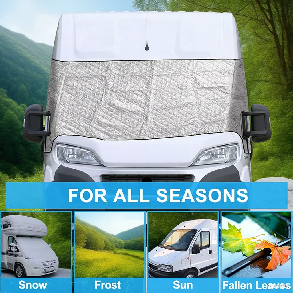 Motorhome Thermal Windscreen Screen Cover For Fiat Ducato Peugeot Boxer Citroen Relay Wrap Black Out Blinds RV Parts Accessories