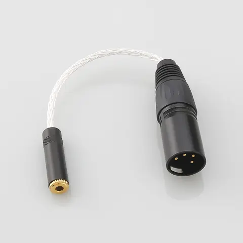 HIFI Audio Headphone Adapter Cable 3.5mm to 4pin XLR Balanced Male to Female Converter for Audio Equipment