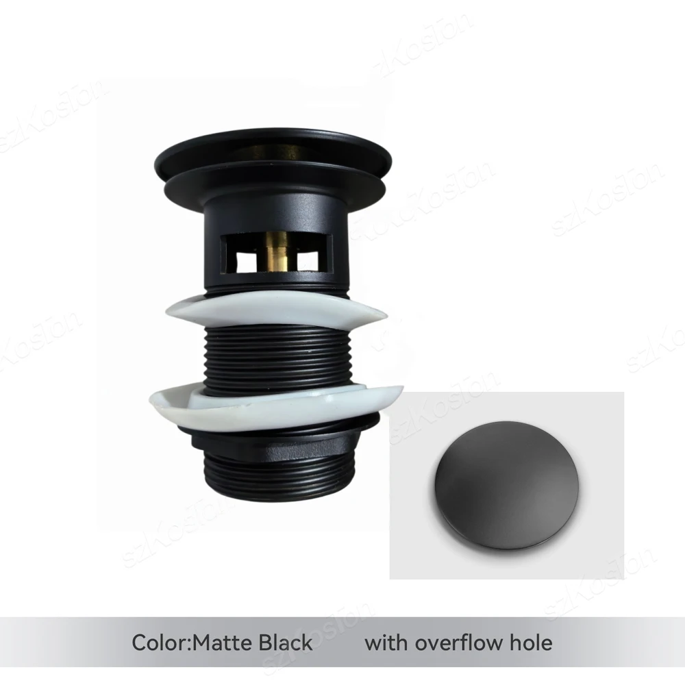 Bathtub Drain Stopper & Overflow Cover – Copper Spiral Plug, Hair Catcher, Odor Seal For Most Tub Drains (Black, 2.6")
