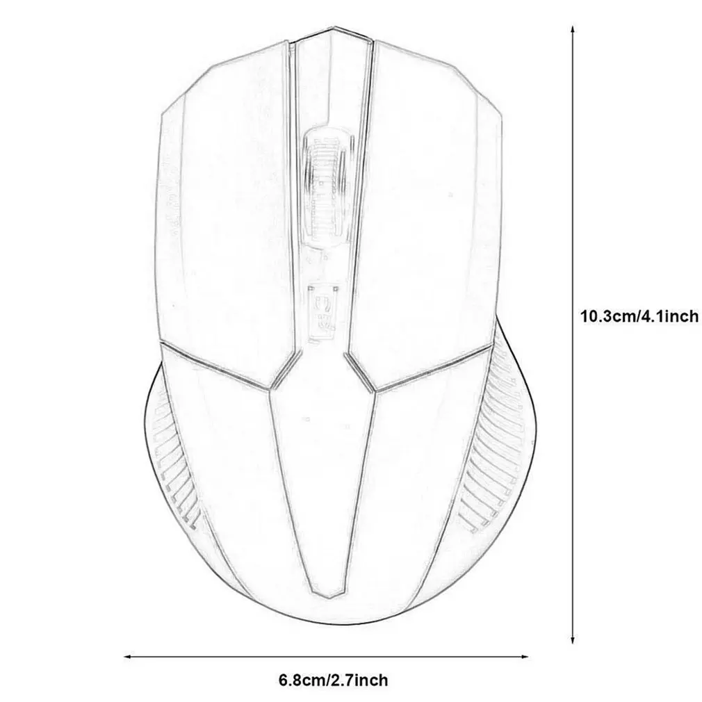 2.4GHz USB 2.0 Wireless Mouse 6-Button Blister Boxed Wireless Optical Gaming Mouse Home Office PC Fast And Smooth Movement