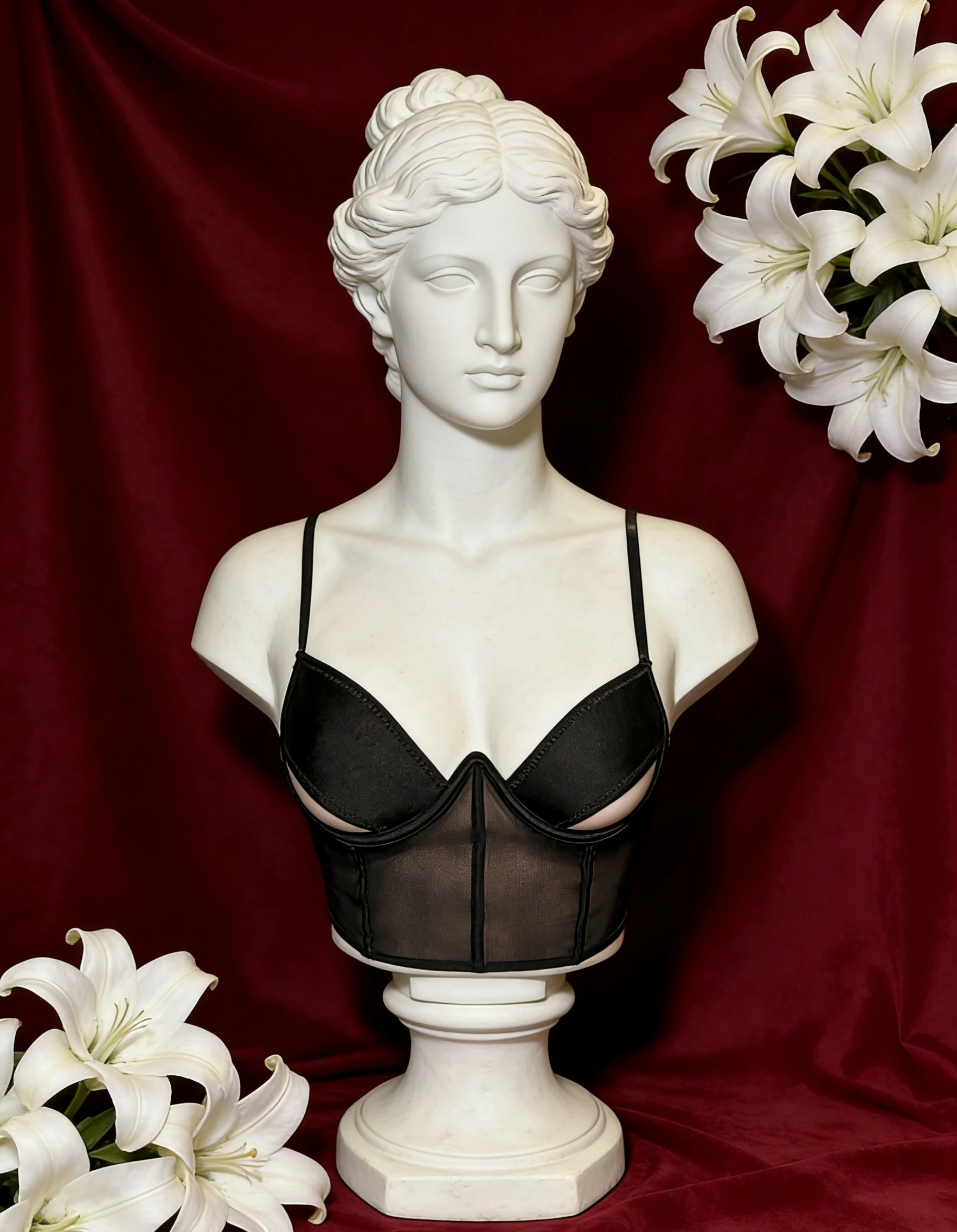 【 Fragments.SPECIAL LINK:THE MASCOT'SLITTLE GIFT.】Edgy Sheer Sexy Crop Top, Underboob Chest Shaping Black Fashion Women's Vest