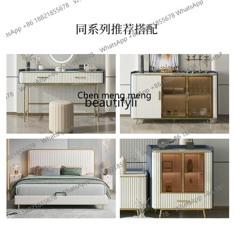 D178 y Light Luxury Wine Cabinet Modern Minimalist Tea Cabinet Wall Locker Side Cabinet