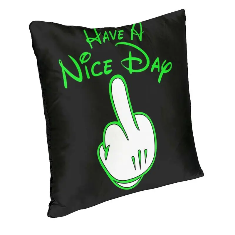 Have A Nice Day With Middle Finger 2 Design Funny Homme Pillow Case 40x40cm Home Decoration Nordic Cushion Cover Pillowcase