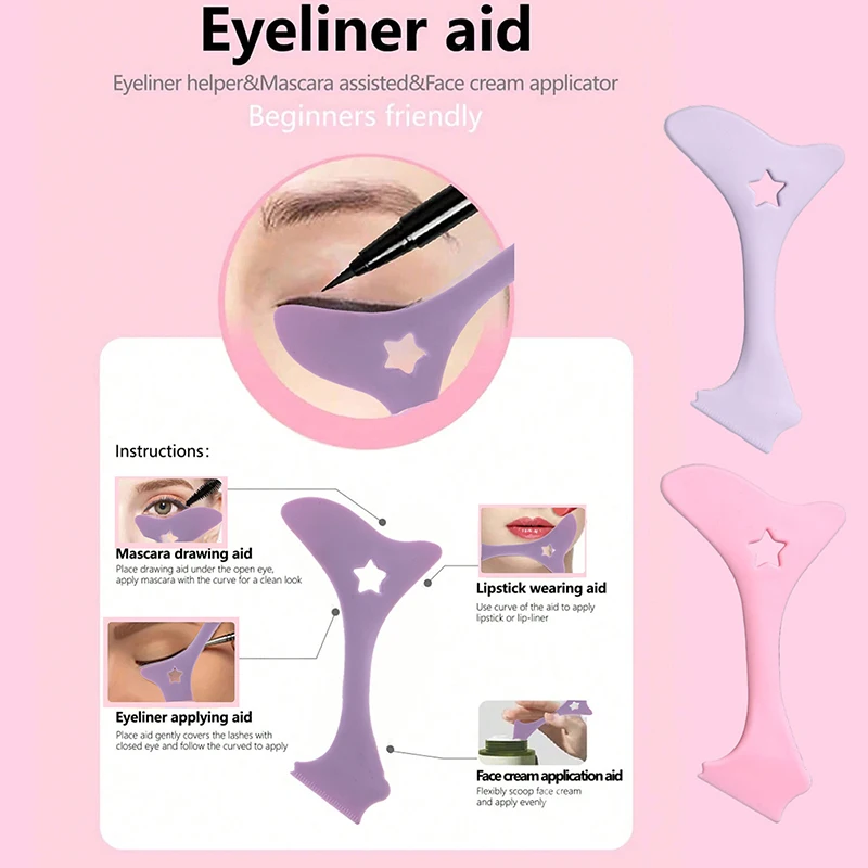 

Eyeliner Applicators Guides Mascara Shield For Make Up Reusable Eye Stencils Eyelash Eyeshadow Lip Applicators Make Up Aid Tool