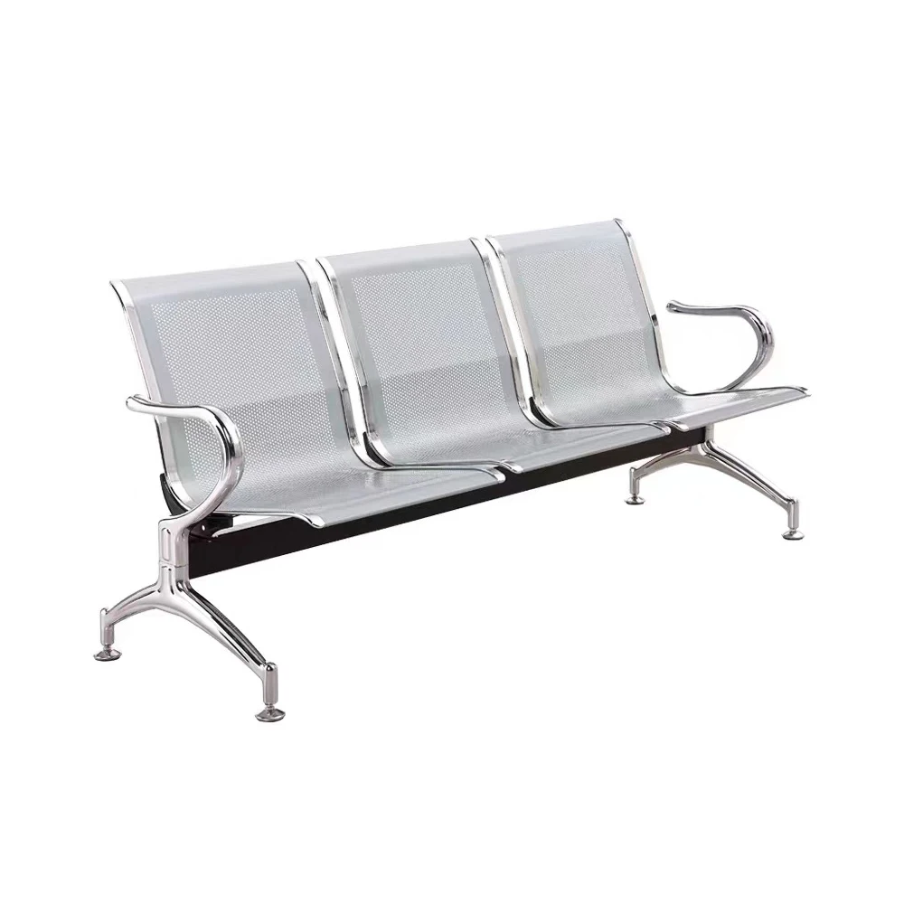 

Classic Style Waiting Chair Commercial Furniture General Use Airport Chair Metal Stainless Steel Modern Iron Wait Bank Bench