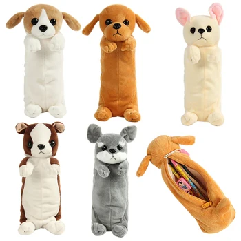 Estuche de lápices Kawaii de simulación de 5 estilos con bonitos perros
