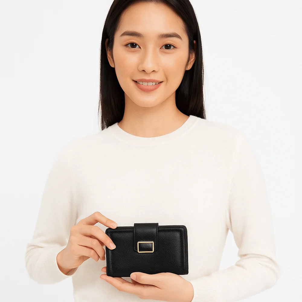 Korean Style PU Multiple Card Positions Wallet Minimalist Ultra Slim Handheld Bag Exquisit Solid Color Coin Purse Daily Carry