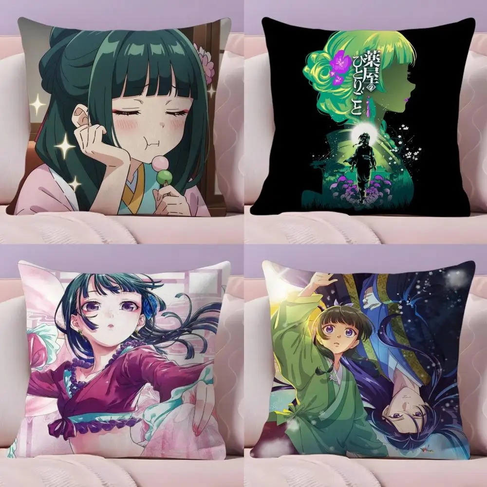 The A-Apothecary Diaries Maomao Cushion Cover Plush Fabric Soft Double-Sided Printed Sofa Warm Winter Home Gift Pillow Cover
