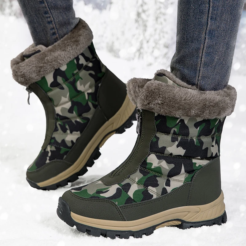 Snow boots Women Warm  Non-slip Rubber Shoes women High-top Men Breathable Wear-resistant Casual Sports Shoes Mens