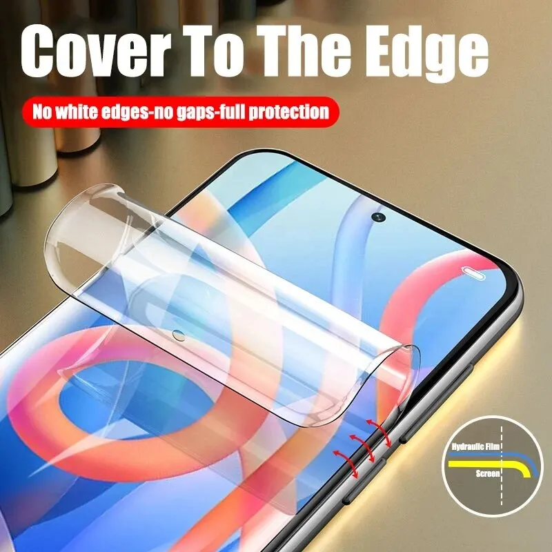 4 SZTUK Pełna folia hydrożelowa do Redmi Note 13 12 11 10 9 Pro Folia do Redmi Note 9S 10S 11S POCO X3 X4 X5 X6 Screen Protector