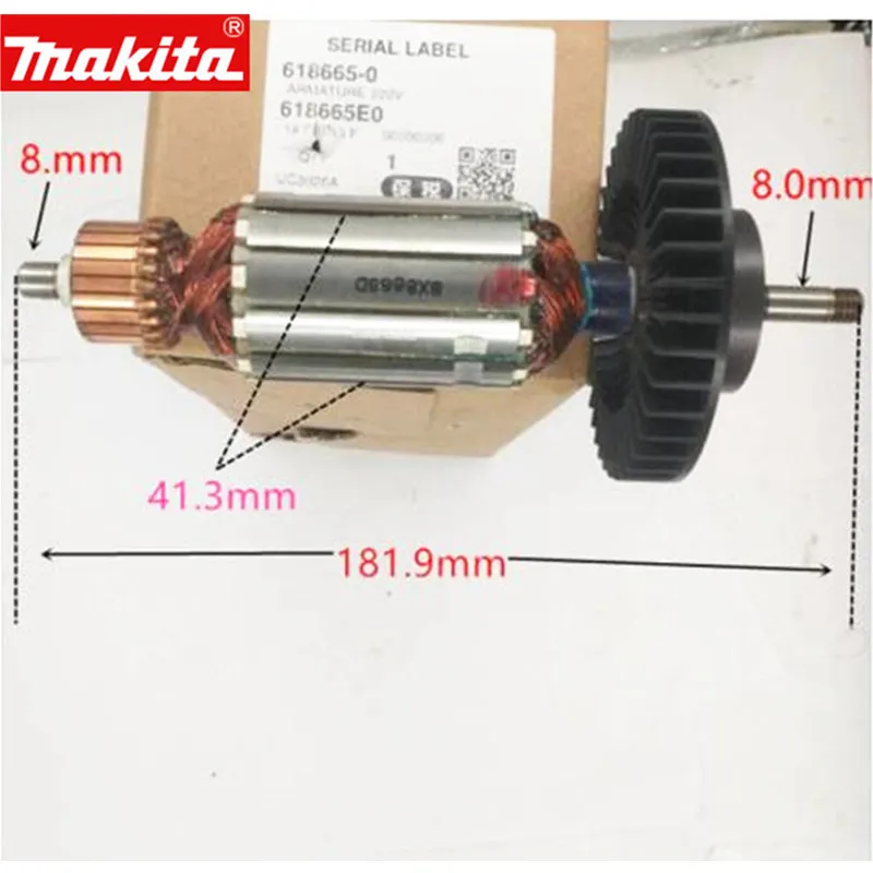 

AC220-240V MAKITA 518655-2 Rotor Armature for 618665-0 613713-0 UC3020A UC3520A UC4020A Electric tool parts