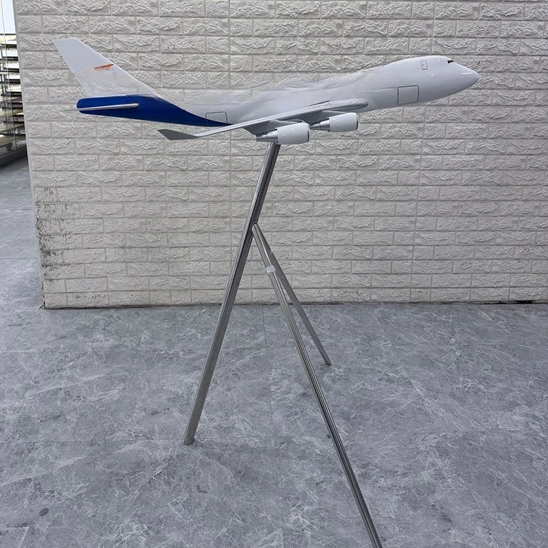 Large 1:60 simulation b747-400F aviation exhibition hall ornament, landing tripod custom aircraft model 120cm
