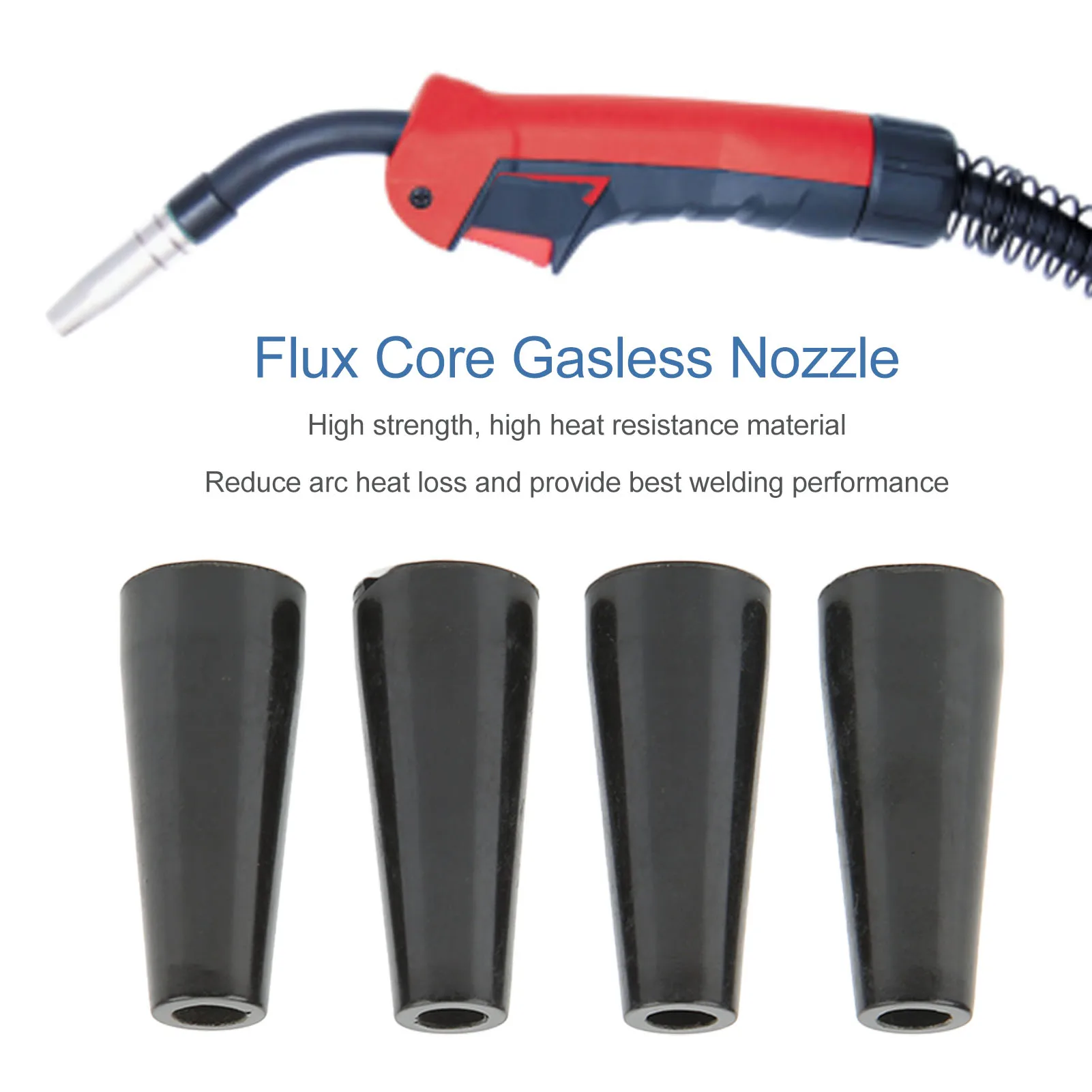 4 pezzi Flux Core ugello senza gas parti di saldatura autoprotettive 100L accessori per saldatore MIG