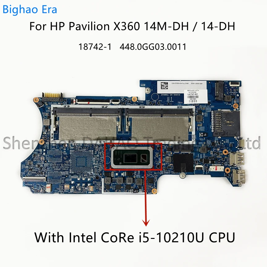 Imagem -04 - para hp Pavilion X360 14m-dh 14-dh Laptop Motherboard com Cpu i3 i5 i7 L51133601 L52932-601 L67767-601 187421 448.0gg03.0011