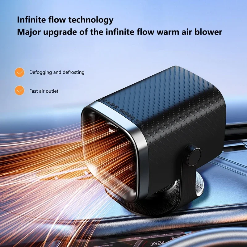 Lenovo ThinkPlus Car Heater 12V/24V Electric Cooling Heating Fan Electric Heater Fan Windshield Defogging Demister Defroster