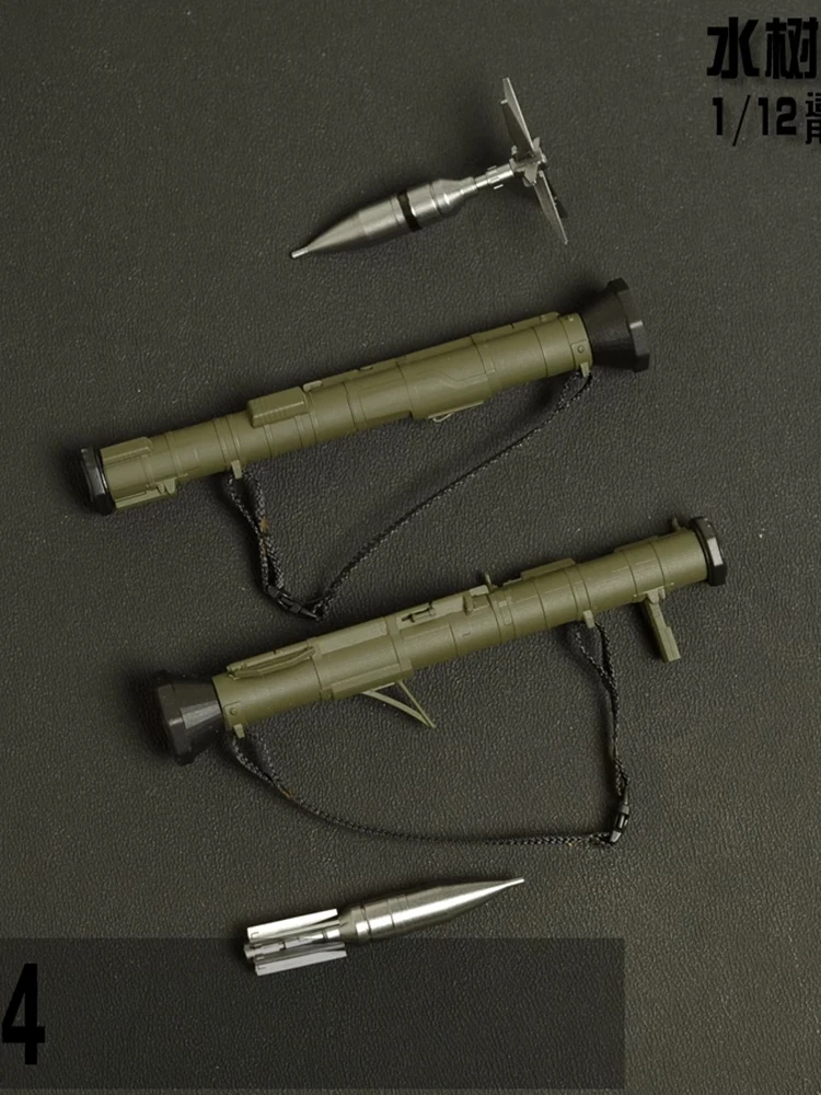 M24 FGM AT4 M14A1 MK20 M72 M27 Mp5 3pcs Set 1/12 Static Plastic Soldier Weapon Model Accessory For 6" Figure Cosplay Ornament view 6