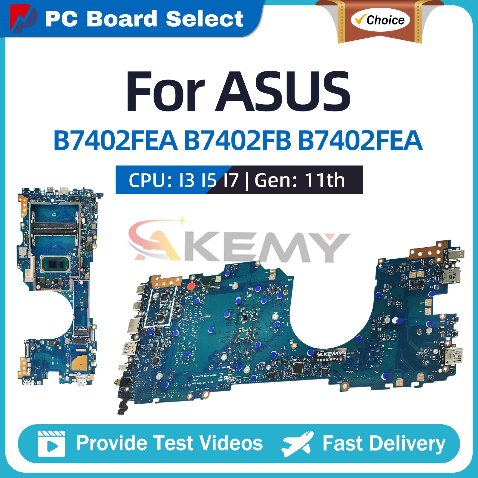 

Материнская плата B7402FE для ноутбуков ASUS ExpertBook B7402F B7402FBA B7402FEA с процессорами 11-го поколения I3, I5, I7, 100% протестирована, исправна.
