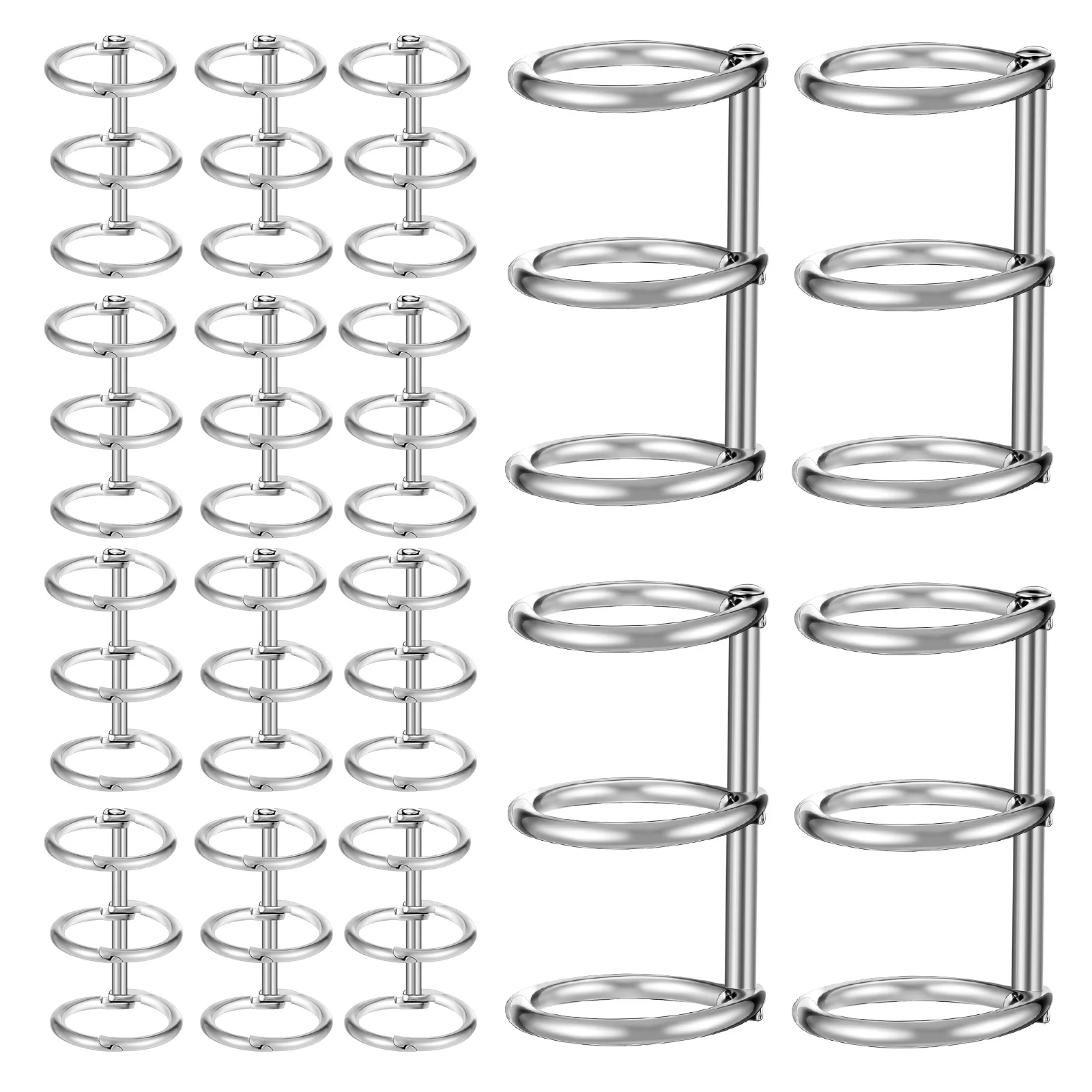 20 قطعة أجندة مكتبية /رزنامة مكتبية حلقة الموثق متمحور خواتم معدنية فضفاضة ورقة كتاب خواتم ملزمة مقاطع المنظم ل ورقة دفتر ملزمة #4
